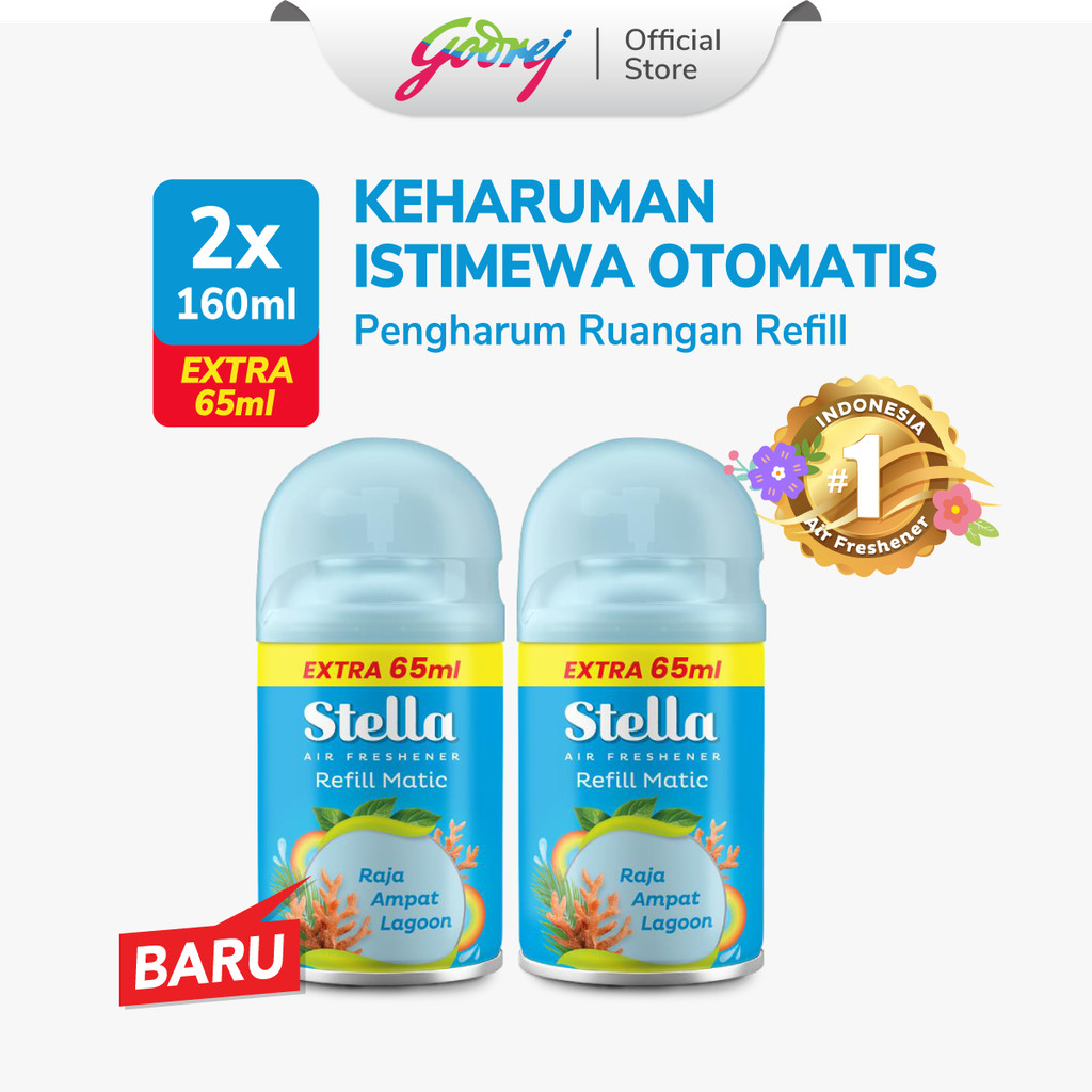 Stella Refill Matic Raja Ampat Lagoon 160ml x2 - Pengharum Ruangan Otomatis