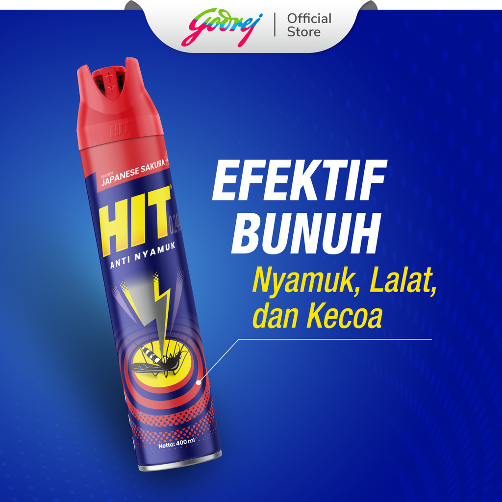 Hit Aerosol Japanese Sakura 400ml x 2 - Obat Nyamuk - Bunuh Nyamuk Penyebab Demam Berdarah (DBD) - Gambar 3