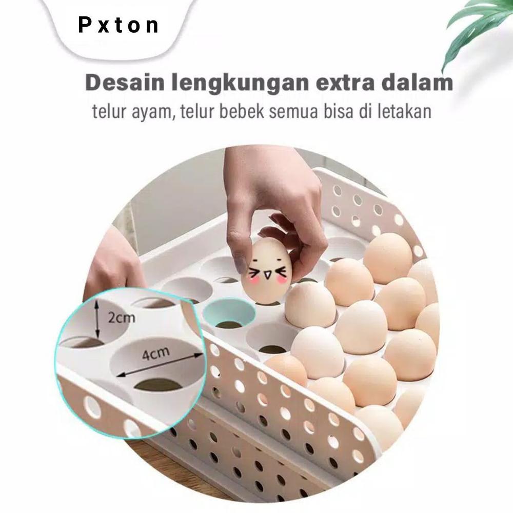 Pxton - Egg Box Tiered Egg Holder Egg Storage Rack Plastic Egg Rack Egg ...