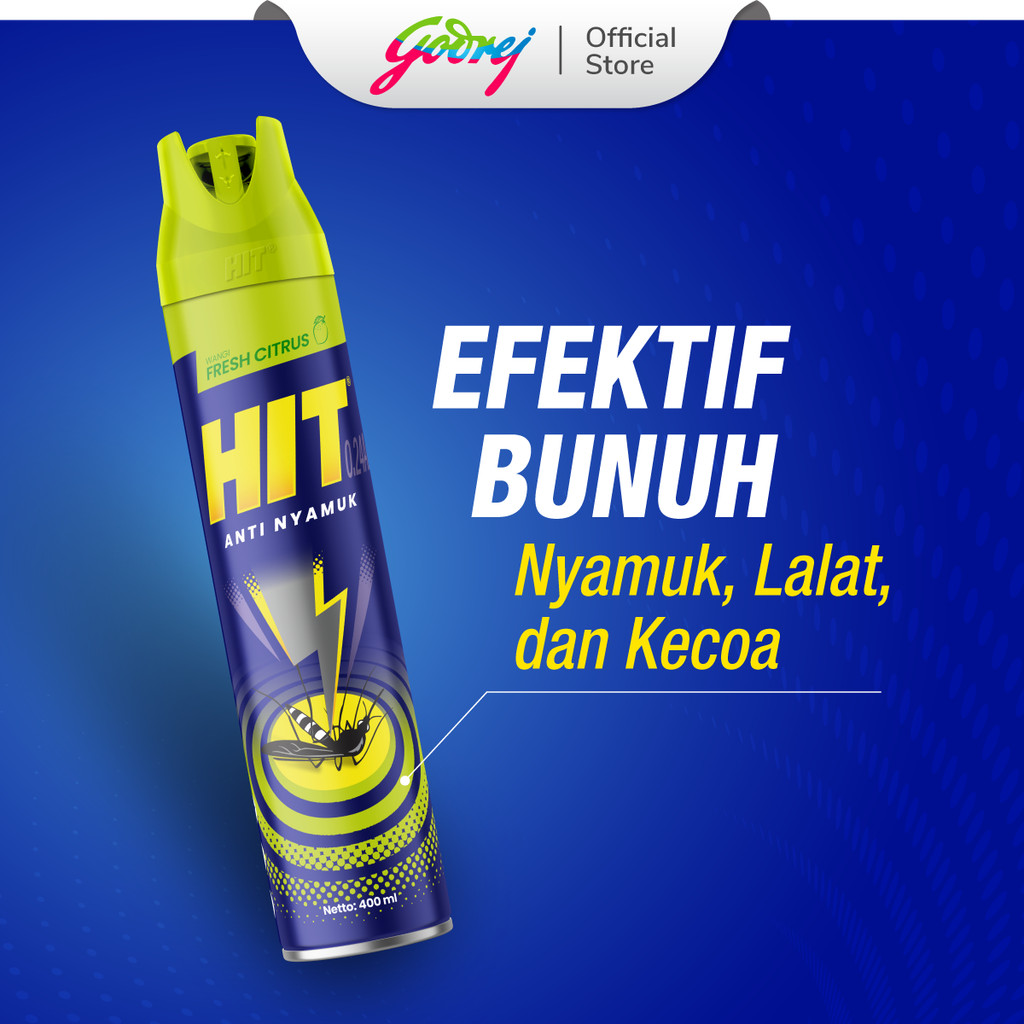 HIT Aerosol Expert Fresh Citrus 600ml x2 - Obat Nyamuk - Bunuh Nyamuk Penyebab Demam Berdarah (DBD) - Gambar 3