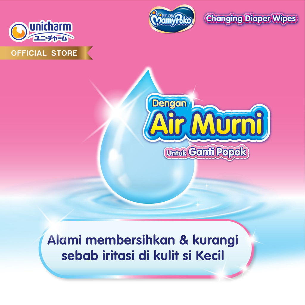 (Beli 1 Gratis 1) MamyPoko Wipes Tisu Basah Reguler 2 x 50 Non Perfume - Gambar 3