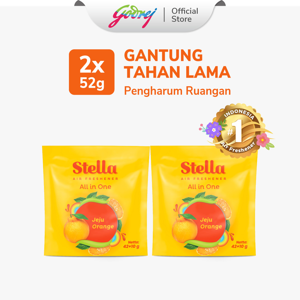 Stella All In One Jeju Orange 42+10gr x2 - Pengharum Ruangan