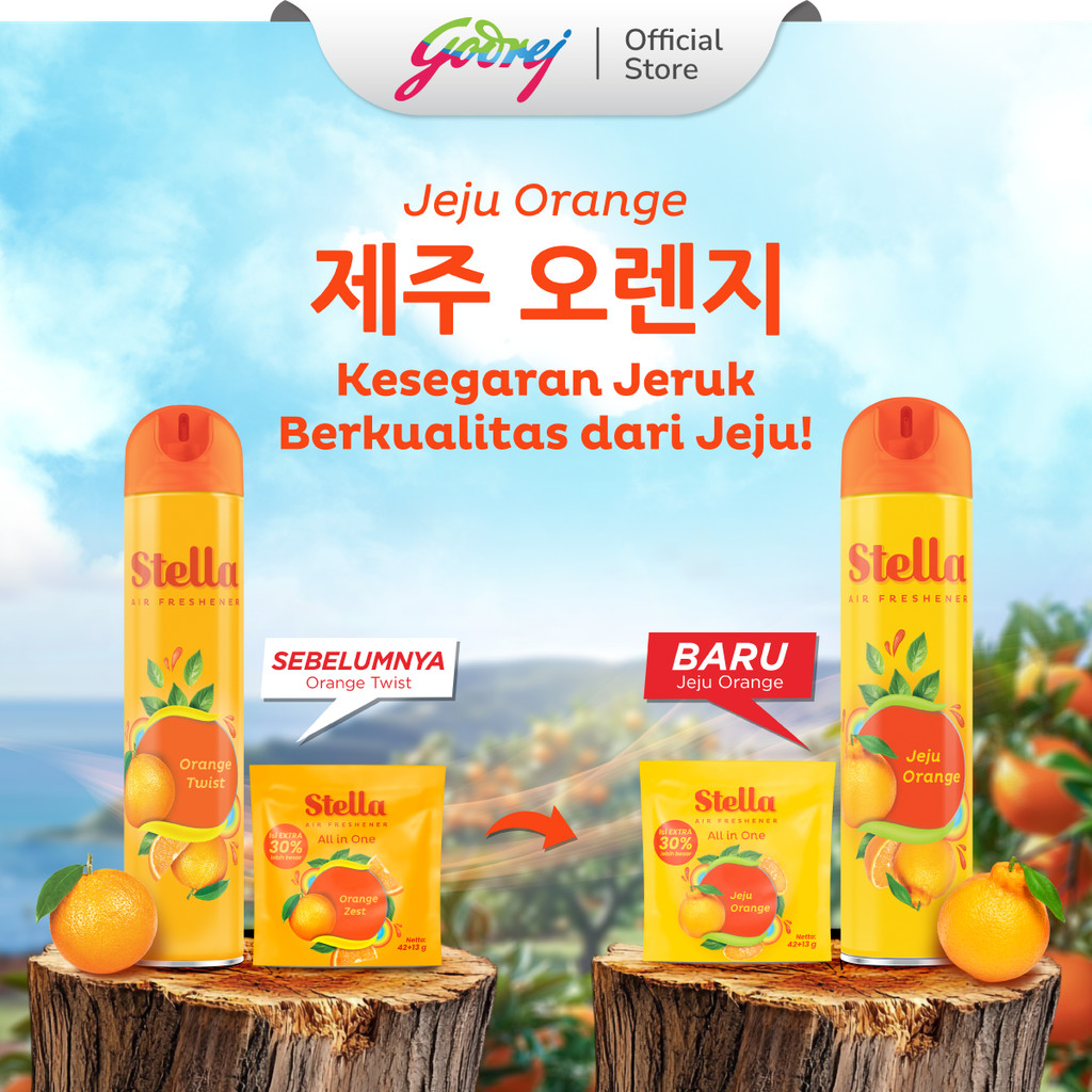 Stella All In One Jeju Orange 42+10gr x2 - Pengharum Ruangan - Gambar 2