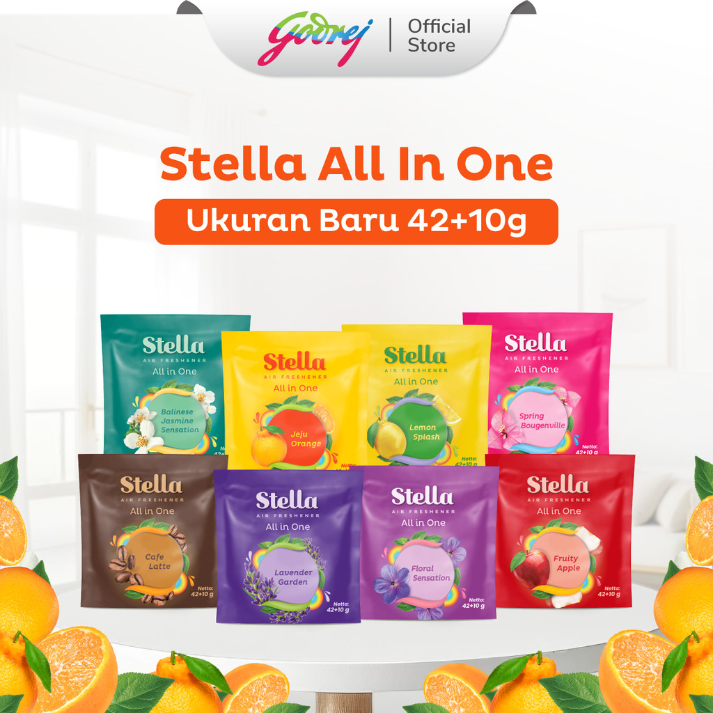 Stella All In One Jeju Orange 42+10gr x2 - Pengharum Ruangan - Gambar 3