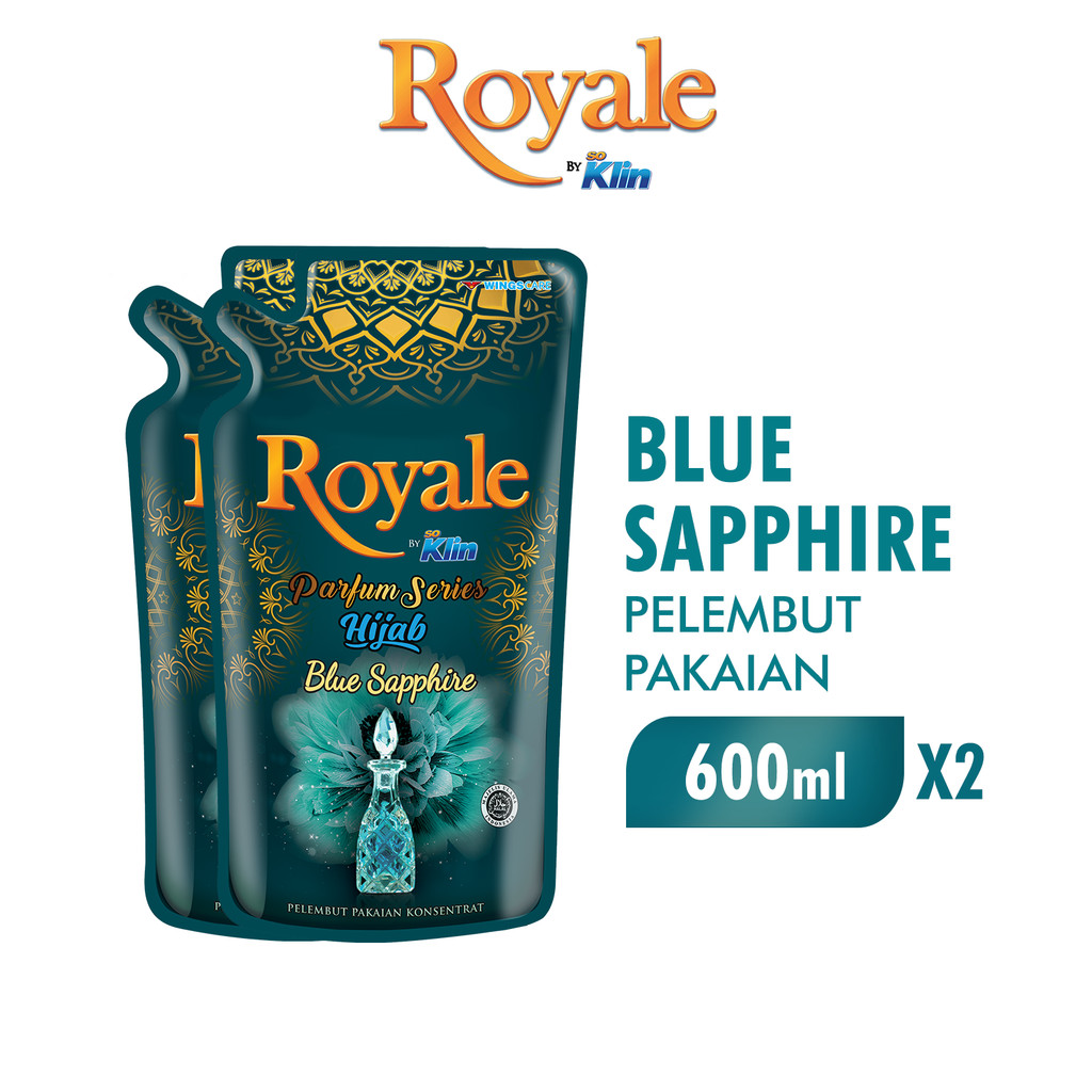 Royale Parfum Series Pelembut dan Pewangi Pakaian Hijab Blue Sapphire 600 ml x2