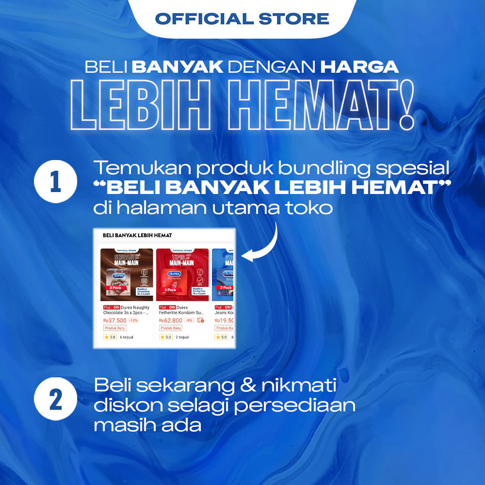 Durex Love Easy-On With Lube - 3s (2 pcs) (Kondom Pria Dengan Extra Pelumas Dengan Easy-On Shape, Untuk Kenyamanan Extra. Alat Kontrasepsi) - Gambar 2