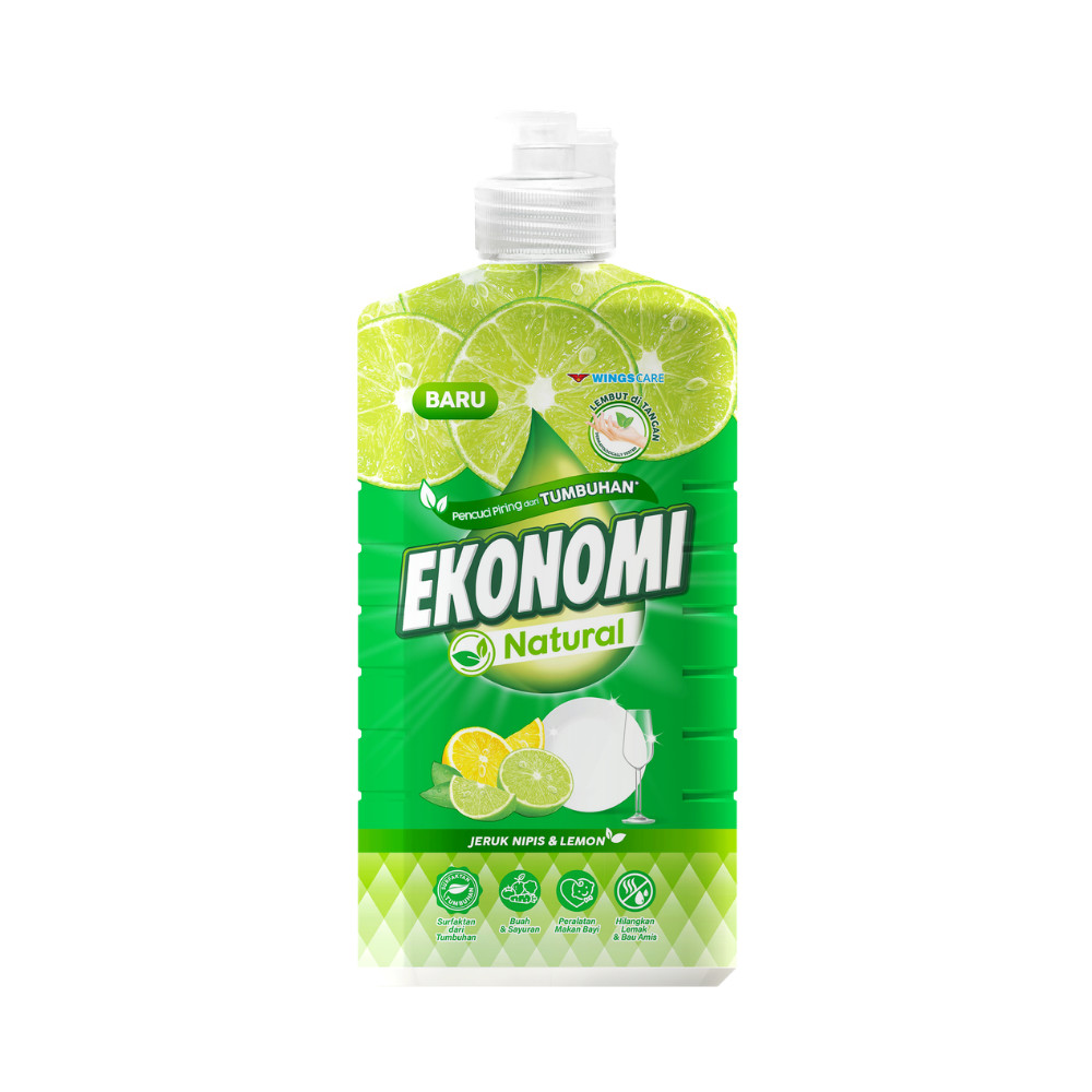 Ekonomi Power Liquid Sabun Cuci Piring Natural Jeruk Nipis Botol 675 gr x2 - Gambar 4