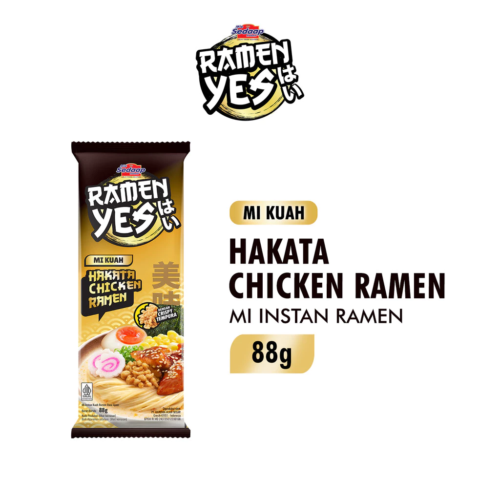 Ramenyes Mie Instan Kuah Hakata Chicken Bag 88Gr x5 - Gambar 2