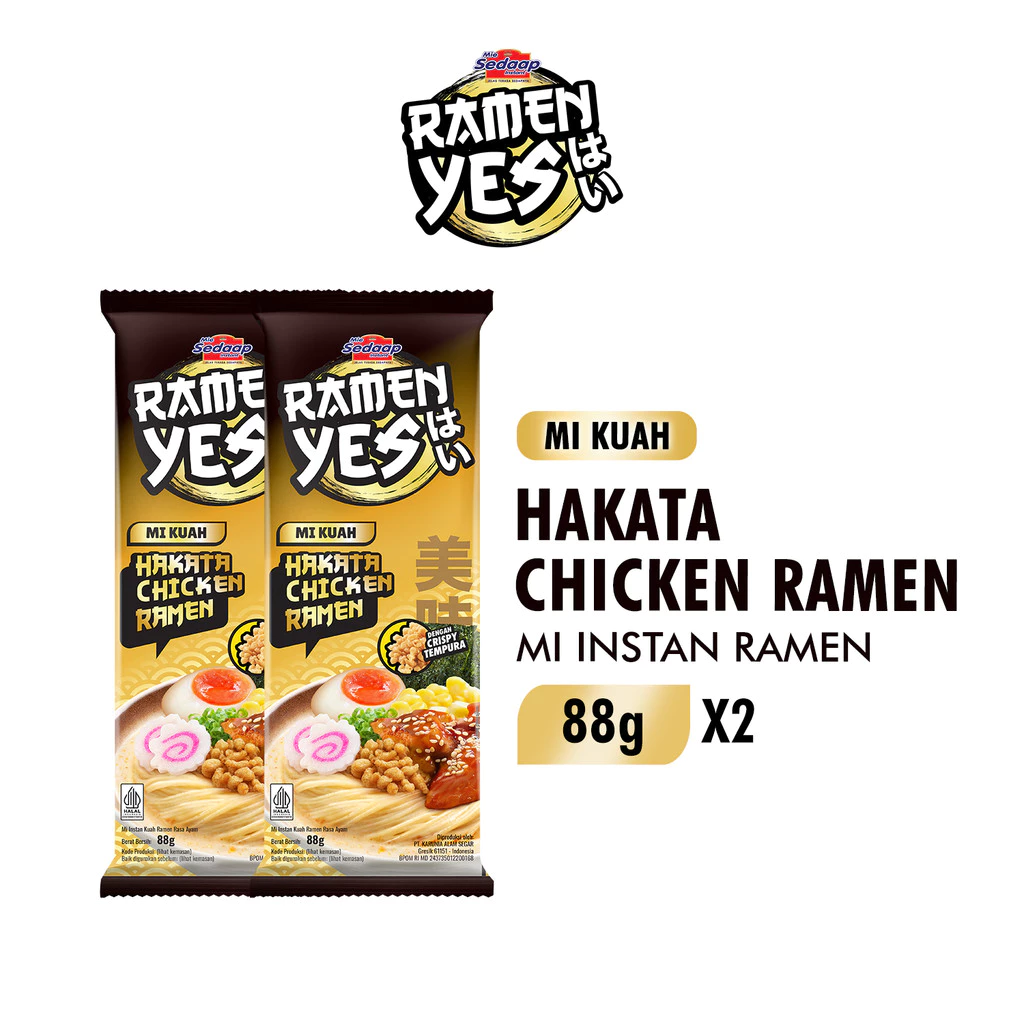 Ramenyes Mie Instan Kuah Hakata Chicken Bag 88Gr x2