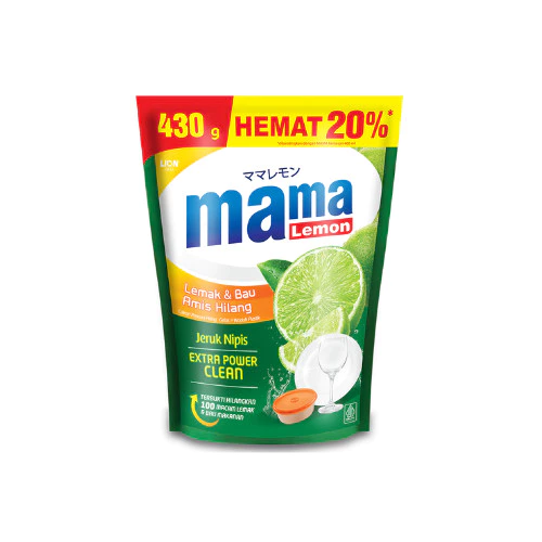 Mama Lemon Sabun Cuci Piring Jeruk Nipis Pouch 430 ml x2 - Gambar 4