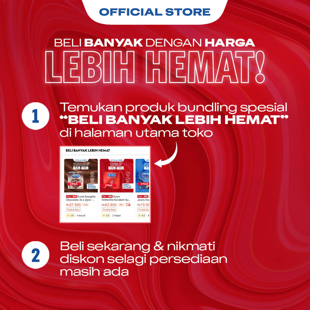 Durex Fetherlite - 3s (2 pcs) (Kondom Pria Tipis Yang Terasa Lembut Dengan Extra Lubricant, Nikmati Kedekatan Dengan Pasangan Tanpa Mengorbankan Keamanan. Alat Kontrasepsi) - Gambar 2