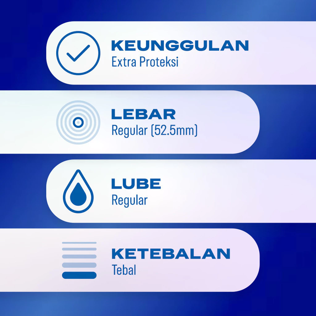 Durex Extra Safe - 3s (2 pcs) (Kondom Pria Lebih Tebal Dengan Extra Lubricant, Memberikan Proteksi Lebih Tanpa Mengurangi Kenikmatan. Alat Kontrasepsi) - Gambar 4