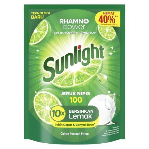 SUNLIGHT SABUN CUCI PIRING JERUK NIPIS REFILL 1500ML (Isi 6) - Gambar 2