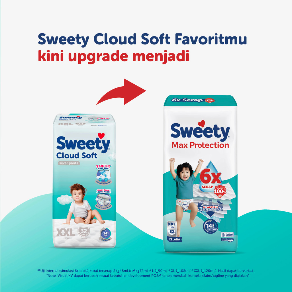 Sweety Silver Max Protection XXL 32s x 3 Popok Celana Baby Diapers - Gambar 2