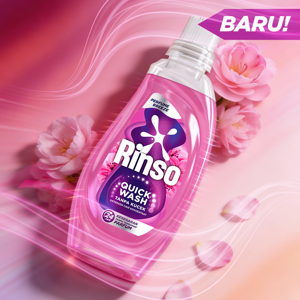 [BARU] Rinso Botol Detergen Cair Perfume Breeze 650g x2 - Baju Bersih Cuci Cepat Tanpa Kucek Wangi Tahan Lama Tanpa Tambahan Parfum - Gambar 2
