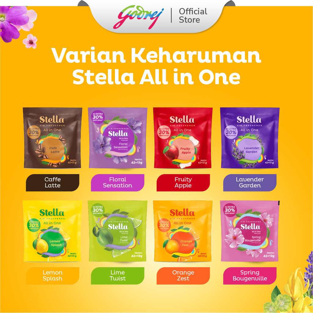 Stella All In One Lemon Splash 42+10gr x2 - Pengharum Ruangan - Gambar 4