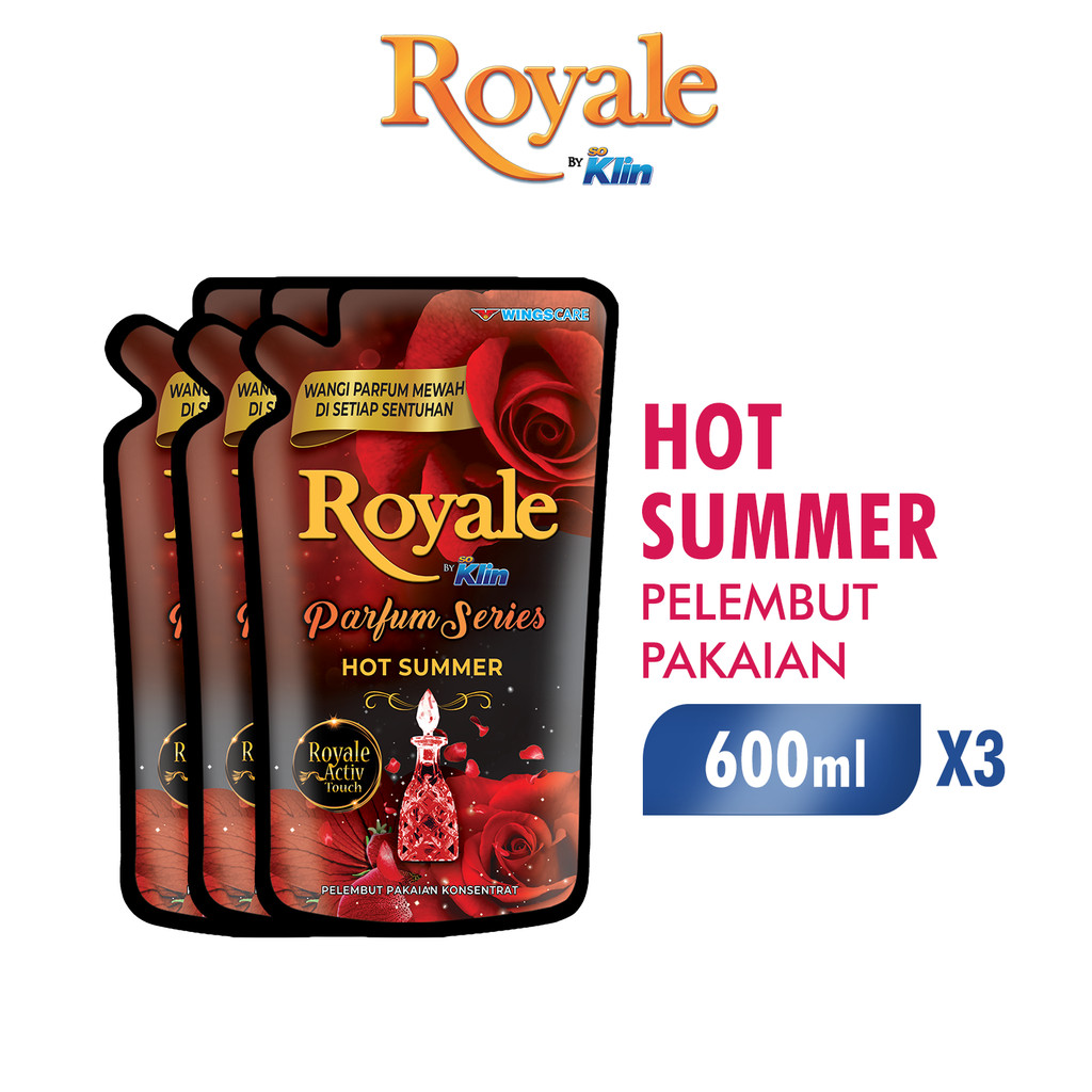 Royale Parfum Series Pelembut dan Pewangi Pakaian Red Hot Summer 600 ml x3
