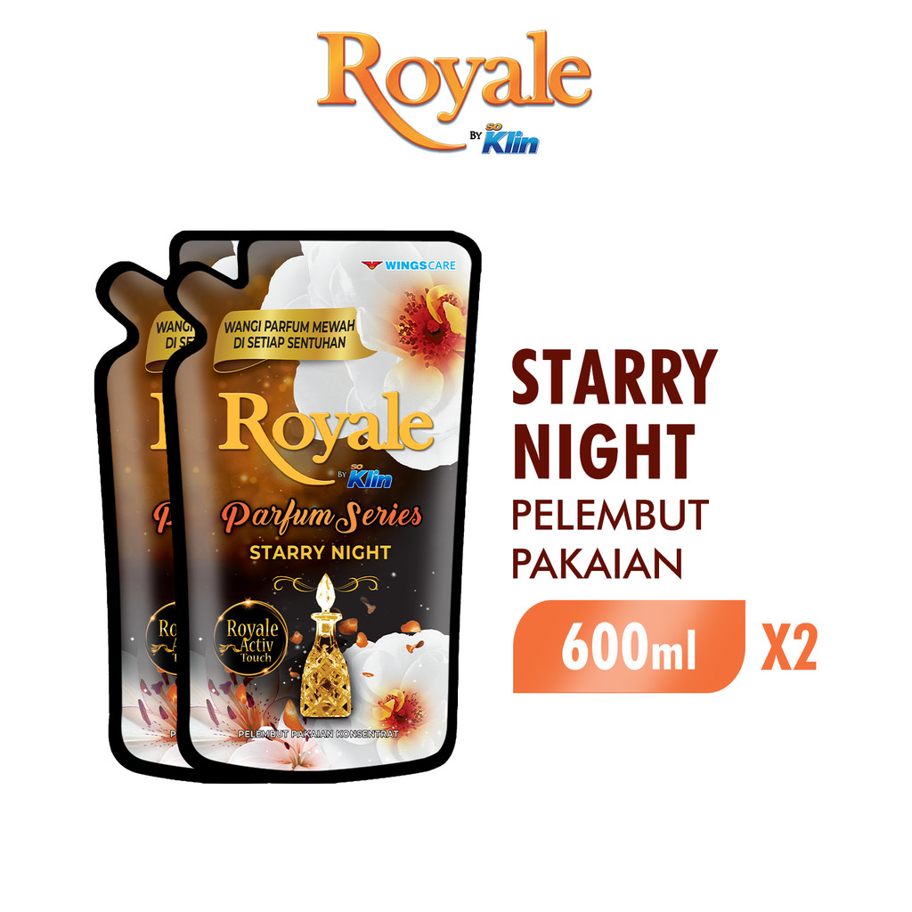 Royale Parfum Series Pelembut dan Pewangi Pakaian White Starry Night 600 ml x2