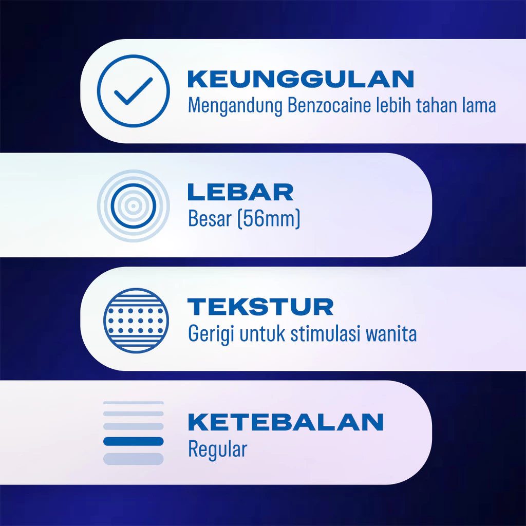 (MUST TRY) Durex Mutual Pleasure Ribs & Dots - 3s (2 pcs) (Kondom Pria Dengan Texture Gerigi & Garis Yang Menstimulasi Orgasme Wanita. Untuk Hasil Tahan Lama. Alat Kontrasepsi) - Gambar 3
