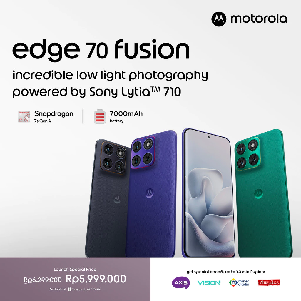 Motorola Edge 70 Fusion - Snapdragon7s Gen4 - MotoAI - 6.78" Extreme AMOLED 144Hz - 50MP Sony LYT710 OIS Rear, 13MP UW/Macro - All 4K 60fps - 1.5K Display HDR10+ - 7000mAh 68W - IP68/IP69 / Military Grade