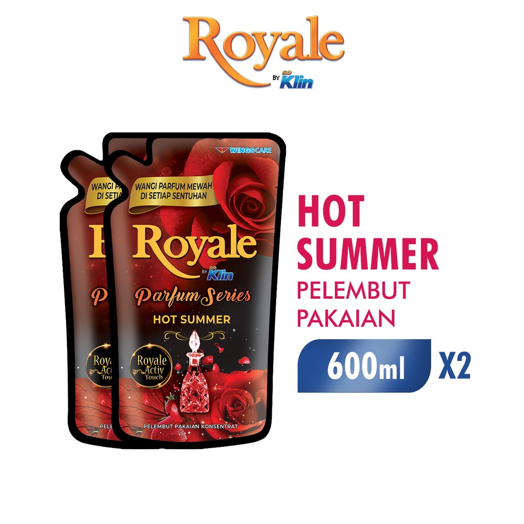 Royale Parfum Series Pelembut dan Pewangi Pakaian Red Hot Summer 600 ml x2
