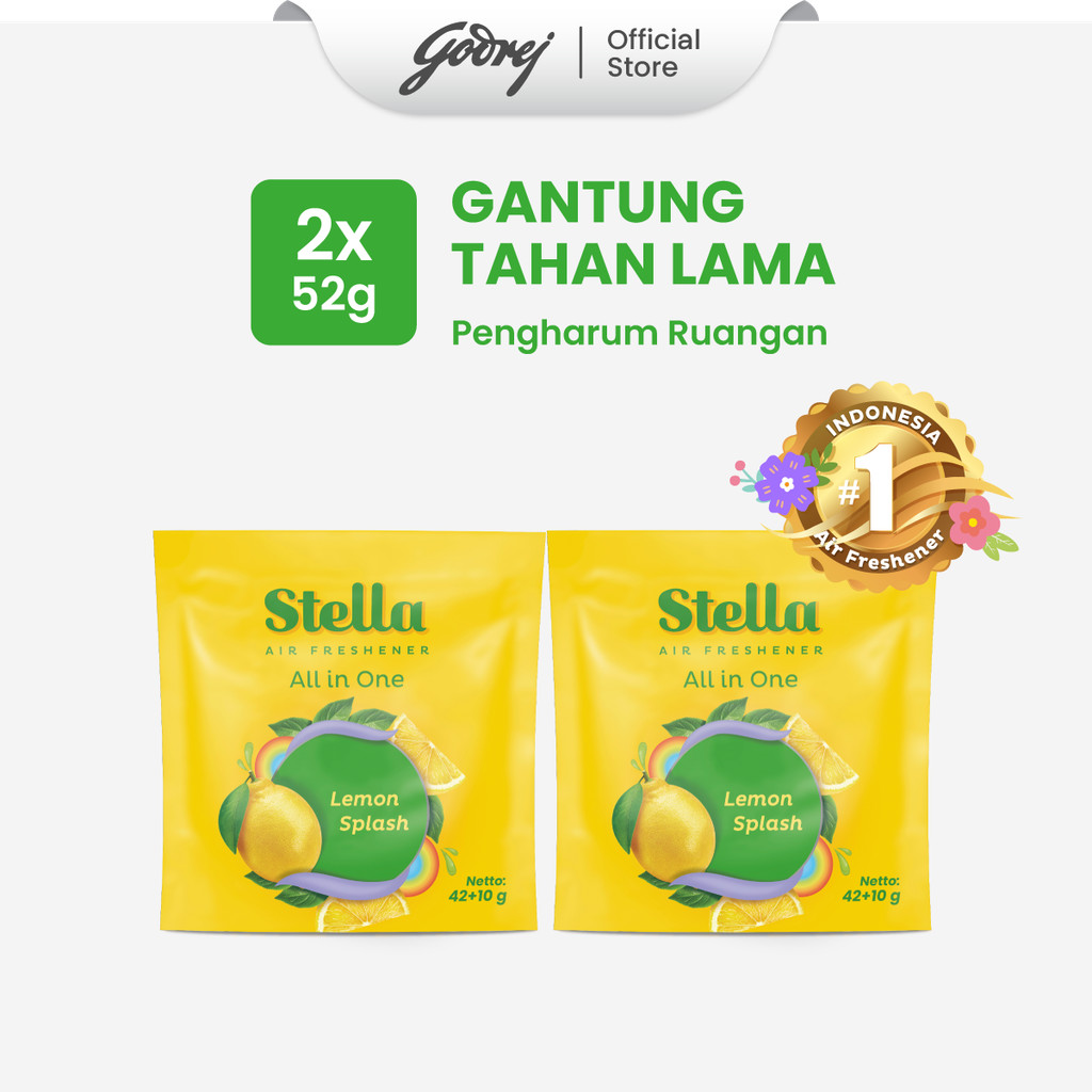 Stella All In One Lemon Splash 42+10gr x2 - Pengharum Ruangan