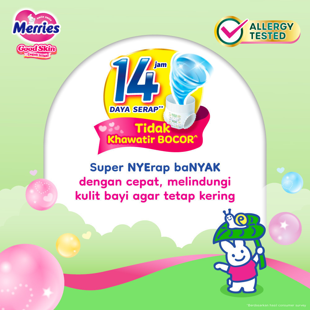 Merries Good Skin Pants Popok Bayi Perlengkapan Bayi M(7-12)kg Isi 56 Buah Twinpack - Gambar 4
