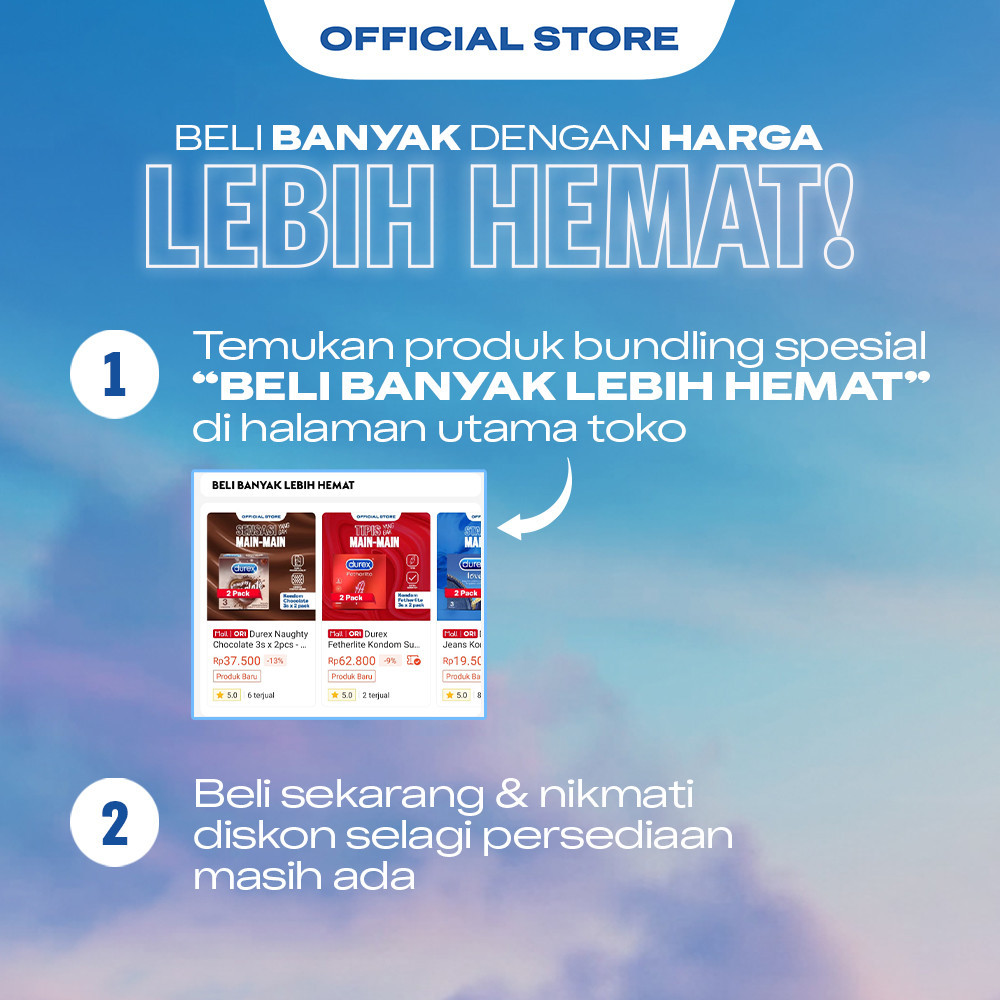 Durex Invisible Kondom Super Tipis Kondom Aman Pria 2s x 2pcs - Condom with Lubricant - Gambar 2