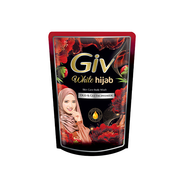 Giv White Sabun Mandi Cair Oud & Glutacinamide Pouch 400 ml x2 - Gambar 4