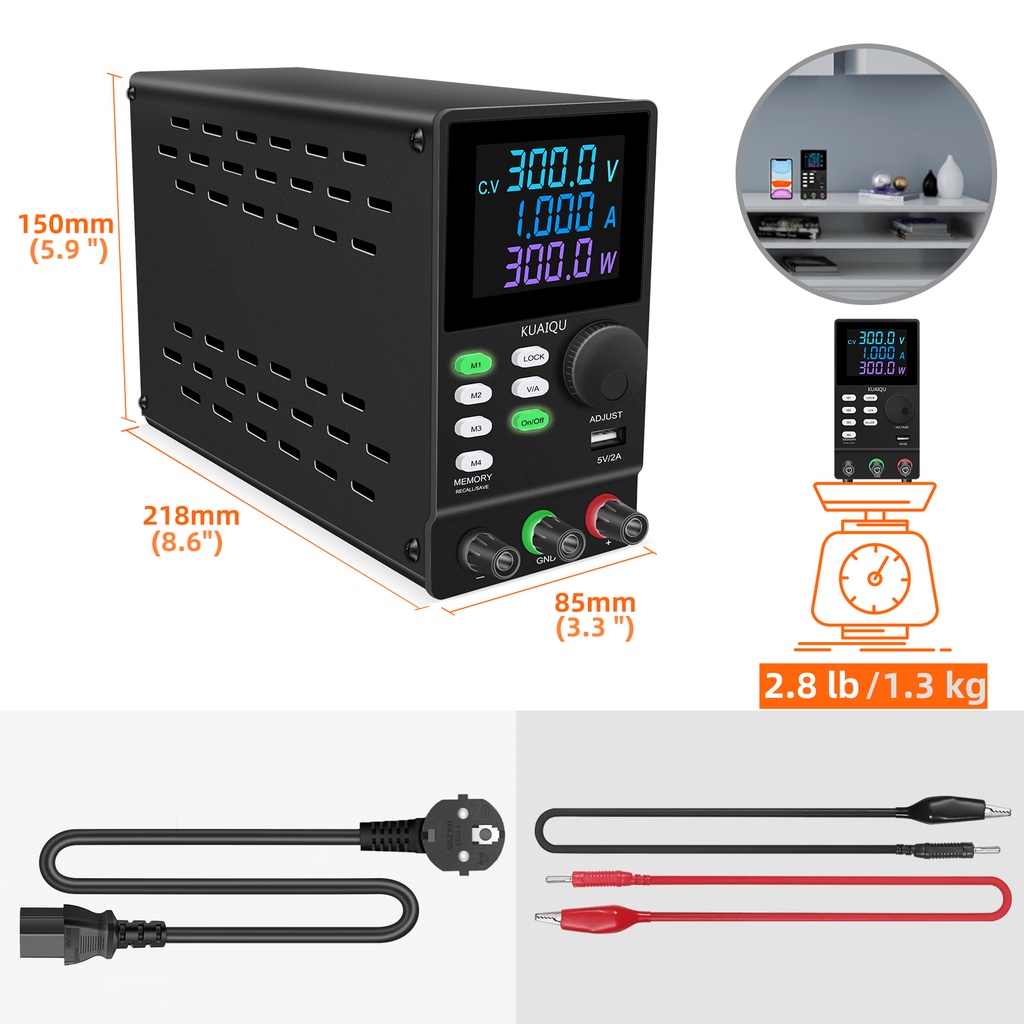 Bench Power Supply DC Power Supply Adjustable 30V 10A Smart ...