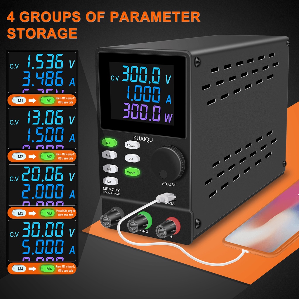 Bench Power Supply DC Power Supply Adjustable 30V 10A Smart ...