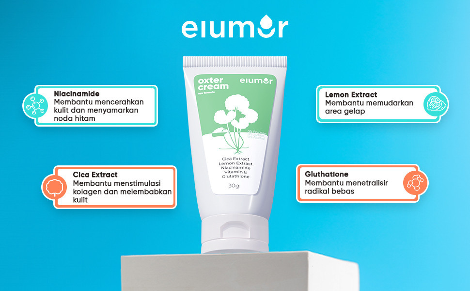Elumor Oxter Cream New Formula 30g Underarm and Groin Whitening Cream ...