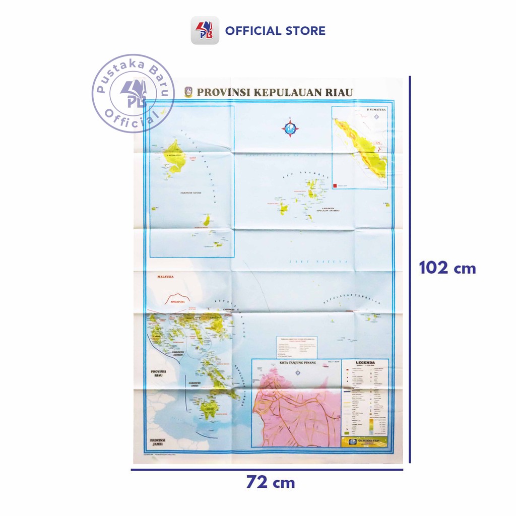 Map of Riau Islands Province / Folding Sheet Map of Riau Islands ...