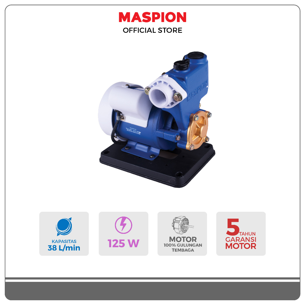 Maspion Water Pump Mesin Pompa Air Manual MWP-127 BMA