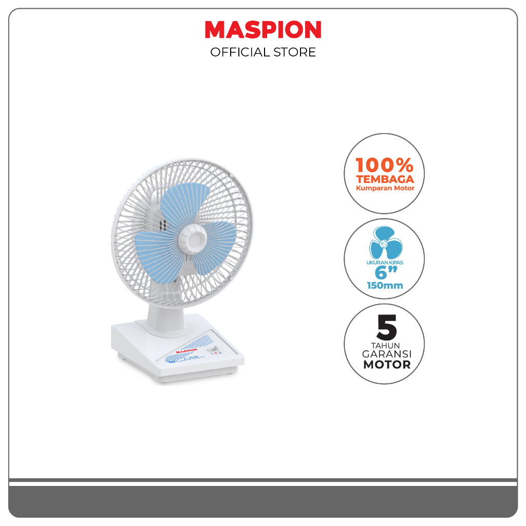 Maspion Kipas Angin Meja Desk Fan 6 Inch F-15 DA