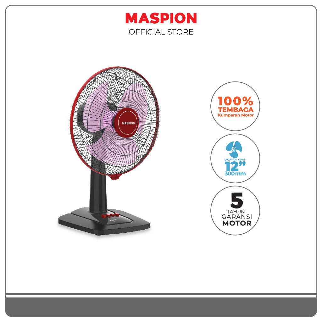 Maspion Kipas Angin Meja Desk Fan 12 Inch EX-307 - Gambar 2