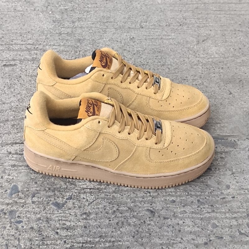 Nike air force sales tan suede