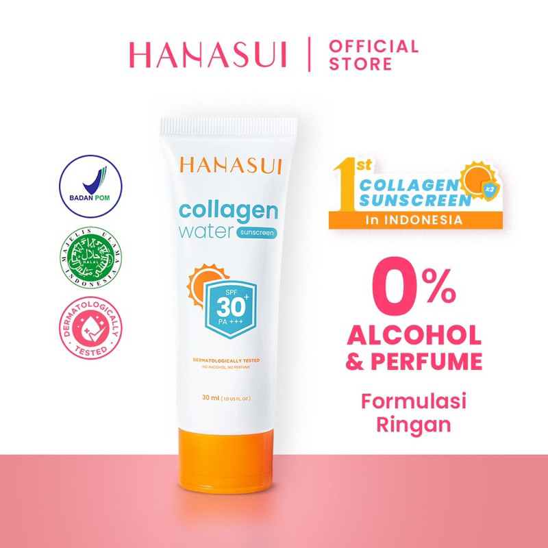 Mfi - Hanasui Collagen Water Sunscreen SPF 50 // SPF 30 PA++++ | Shopee Singapore