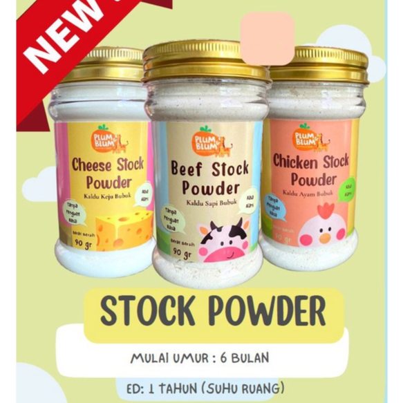 Plum & BLUM STOCK POWDER NO MSG Original Broth Chicken Beef Mushroom Children's Broth Without