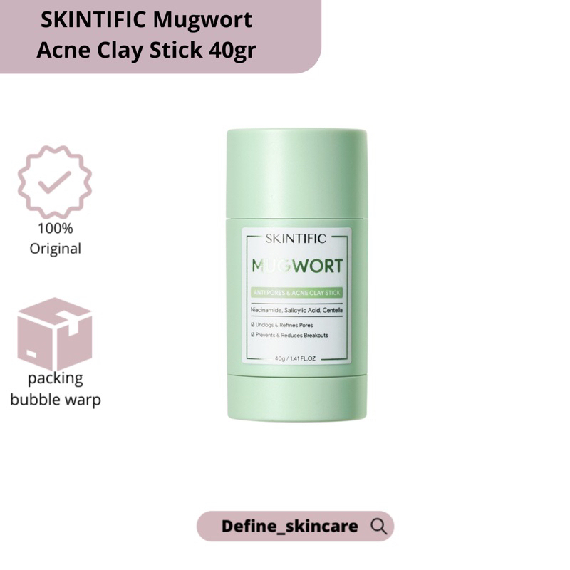 Skintific Mugwort Acne Clay Stick 40gr | Shopee Singapore