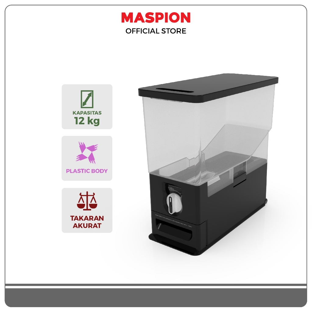 Maspion Rice Box Kotak Beras kapasitas 12 Kg EX-12