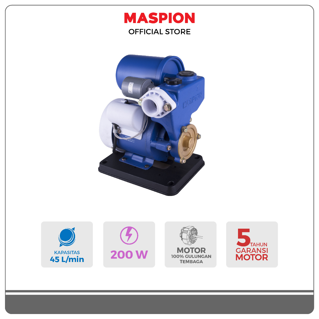 Maspion Water Pump Mesin Pompa Air Otomatis MWP-202 AT