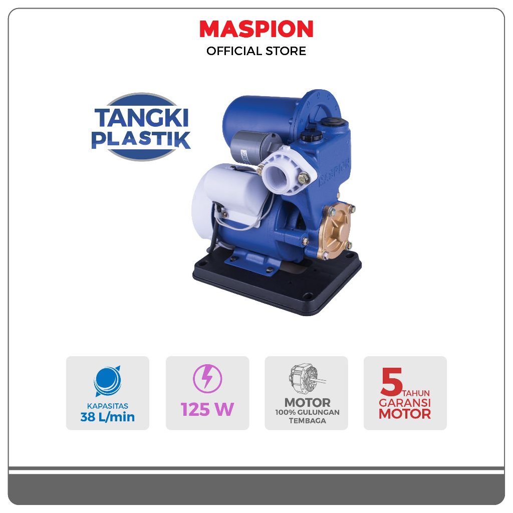 Maspion Water Pump Mesin Pompa Air Otomatis MWP-129 PAT