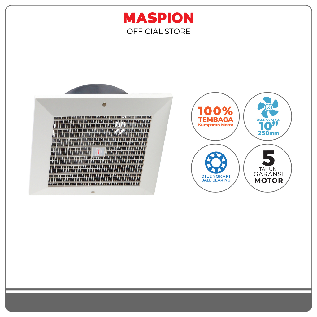 Maspion Ceiling Exhaust Fan Kipas Angin Hexos Plafon 10 Inch CEF-25