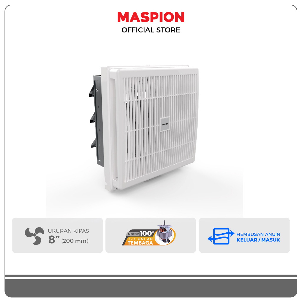 Maspion Ventilating Exhaust Fan Kipas Ventilasi 8 Inch MV-200 NEX
