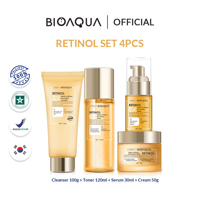 Bioaqua 6X GentleA Retinol Anti Aging Skincare Set Retinol Face Cream