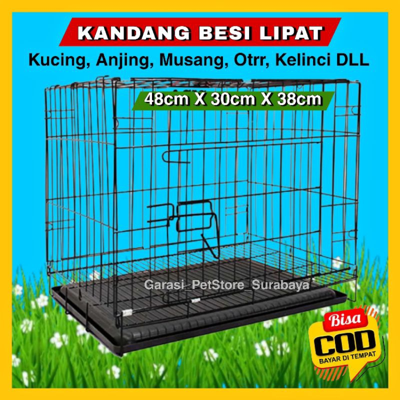 gpss-folding-iron-cage-48x30x38-cat-cage-dog-rabbit-weasel-dog-cage