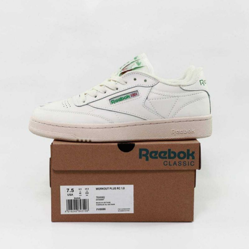 Reebok mens white hot sale tennis shoes