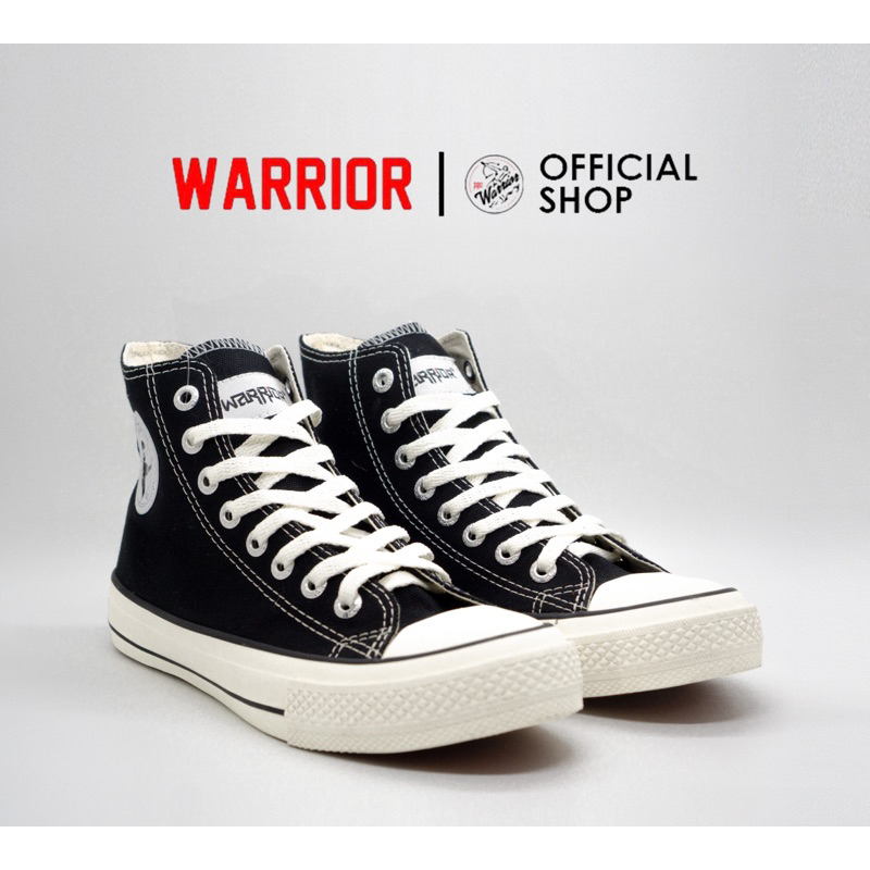 Sepatu Sekolah Warrior Athena Black White HC - Sepatu Sekolah Warrior