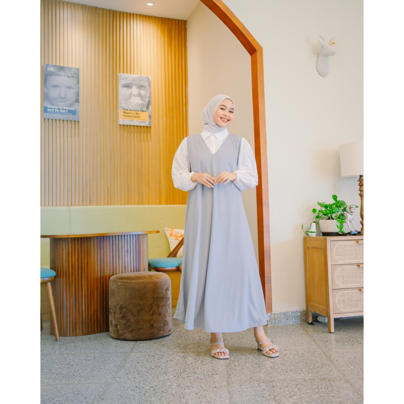 Korean YUBIN DRESS/OUTER LOOK MUSLIM DRESS JUMBO XXL | Shopee Singapore